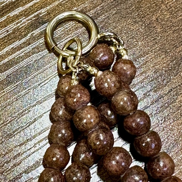 Unique Maximalism Chunky Artisan Beaded Necklace with Swirl Pendant Boho Tribal - Picture 6 of 9